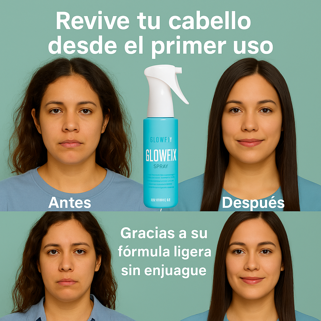 GlowFix Spray El secreto para un cabello de impacto