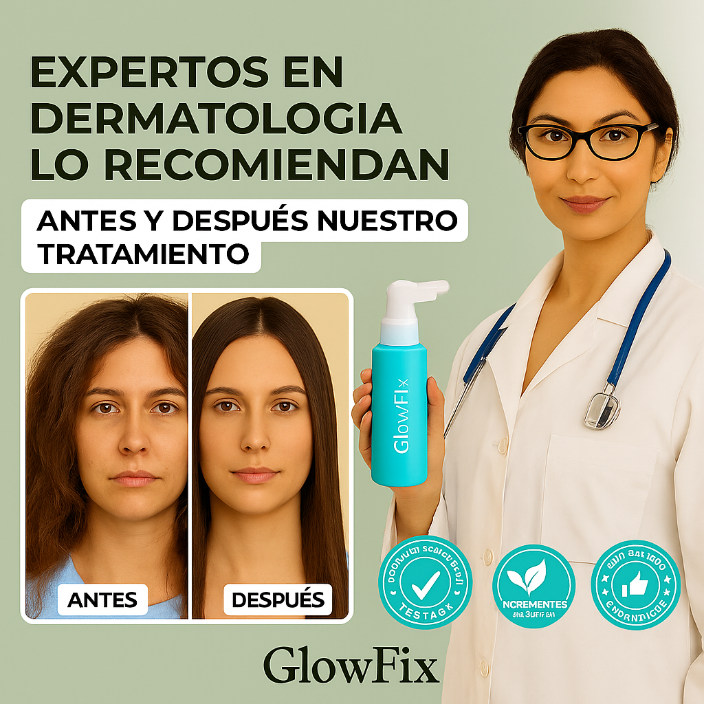 GlowFix Spray El secreto para un cabello de impacto