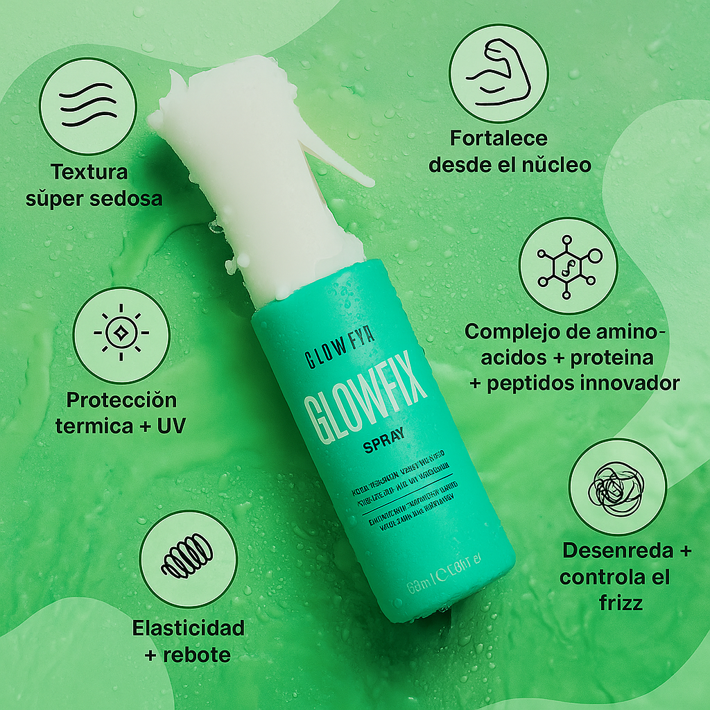 GlowFix Spray El secreto para un cabello de impacto